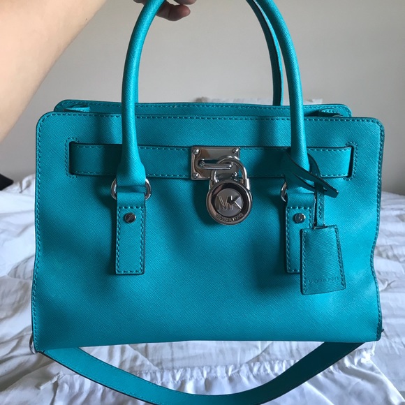 Michael Kors Aquamarine Hamilton Handbag - Picture 8 of 8